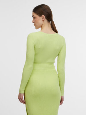 Orsay Light Green Ladies Ribbed Sweater - Women