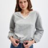Orsay Light Grey Women Facial Sweatshirt - Women
