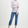 Orsay Light Purple Womens Light Checkered Sweater - Women