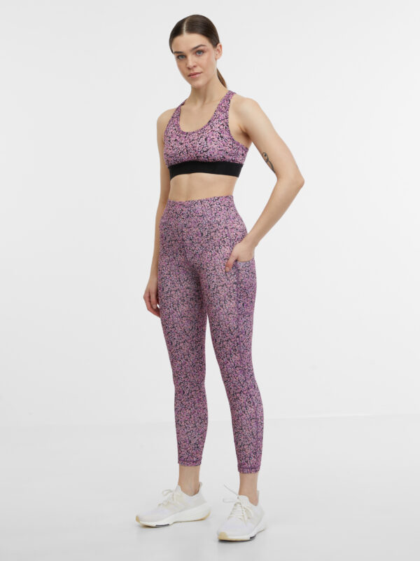 Orsay Light Purple Women's Patterned Sports Bra - Women's