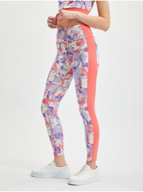 Orsay Light Purple Women's Sports Flowered Leggings - Women