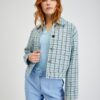 Orsay Light blue ladies plaid jacket - Ladies