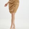 Orsay Light brown women's leatherette skirt - Ladies