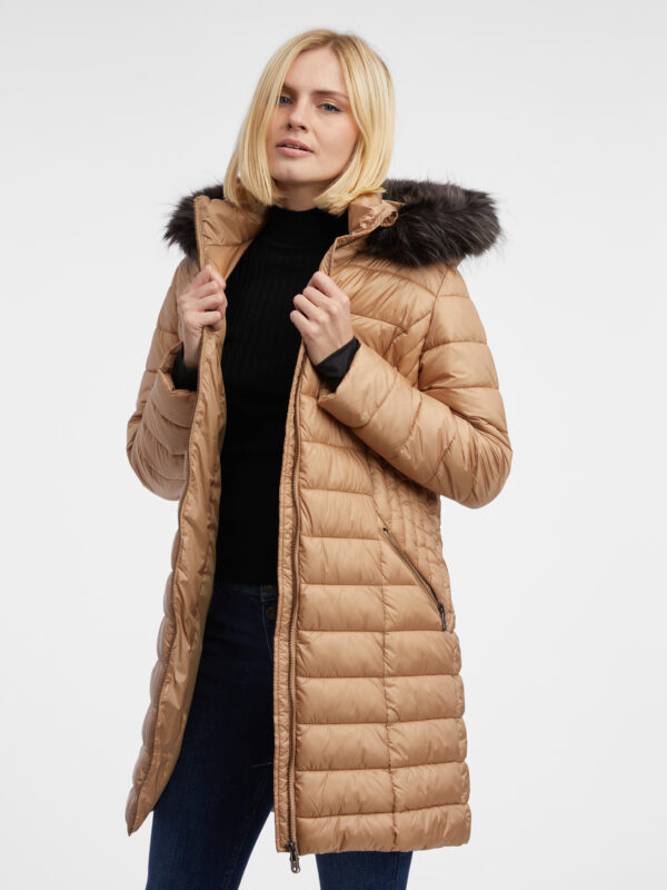 Orsay Light brown women's quilted coat - Women's