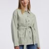 Orsay Light green women's patterned denim jacket - Women's