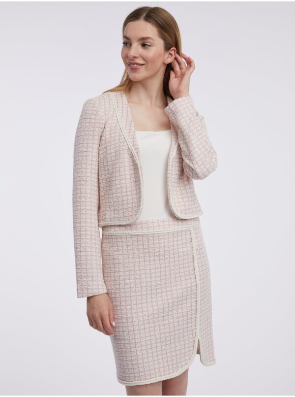 Orsay Light pink ladies tweed jacket - Ladies