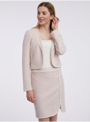 Orsay Light pink ladies tweed jacket - Ladies