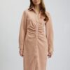 Orsay Light pink women's sheath dress in suede finish - Women
