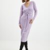 Orsay Light purple ladies sweater midi-dresses with wool - Ladies