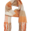 Orsay Orange-Beige Women's Plaid Scarf - Women's