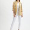 Orsay Orange Ladies Striped Linen Jacket - Women