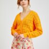 Orsay Orange Women Patterned Cardigan - Women