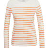 Orsay Orange and White Women Striped T-Shirt - Women