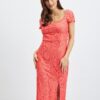 Orsay Pink Ladies Lace Dress - Women