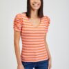 Orsay Pink-Orange Women's Striped T-Shirt - Women