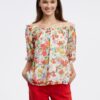 Orsay Red-Cream Ladies Floral Blouse - Women