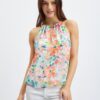 Orsay Red-Cream Ladies Floral Blouse - Women