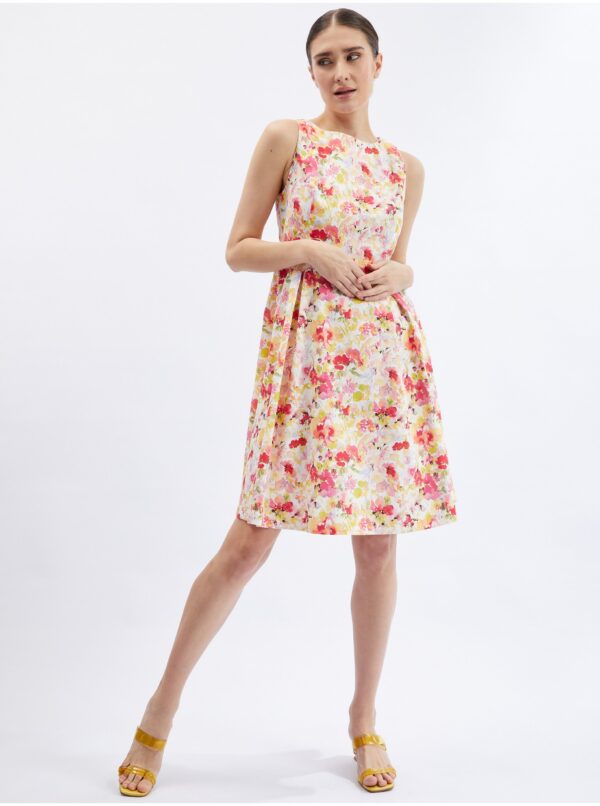 Orsay Red-Cream Women Floral Dress - Women