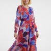 Orsay Red Ladies Floral Dress - Women's