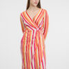 Orsay Red-Orange Ladies Striped Dress - Ladies