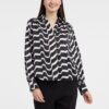 Orsay White-Black Ladies Patterned Blouse - Women
