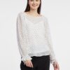 Orsay White Lady's polka Dot Blouse - Women