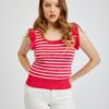 Orsay White Pink Women's Striped T-Shirt - Women