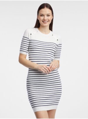 Orsay White Striped Sweater Dress - Women