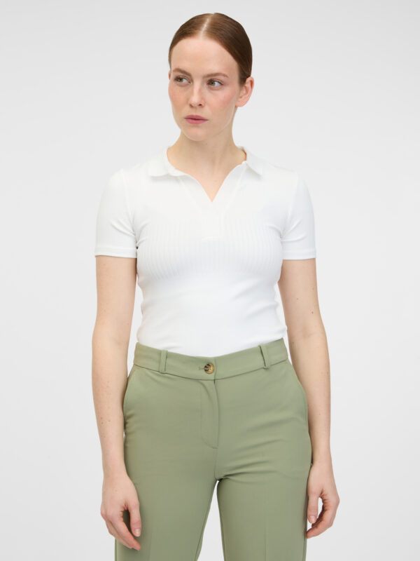 Orsay White Women's Knitted Polo Shirt - Women