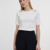 Orsay White Women's T-shirt with Neckline - Women