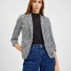 Orsay White and Black Checkered Jacket - Ladies