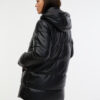 Orsay Women's Black Quilted Faux Leather Coat - Women