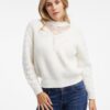 Orsay Women's Cream Sweater with Lace - Women