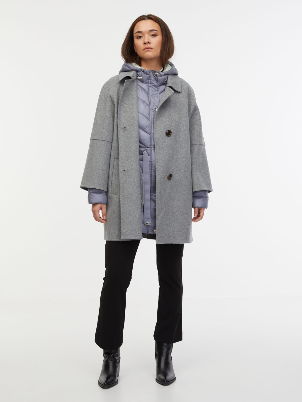 Orsay Women's Grey Wool Coat - Women's