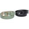 Ostrich Synthetic Leather Strap 2-Pack Black/Leaf