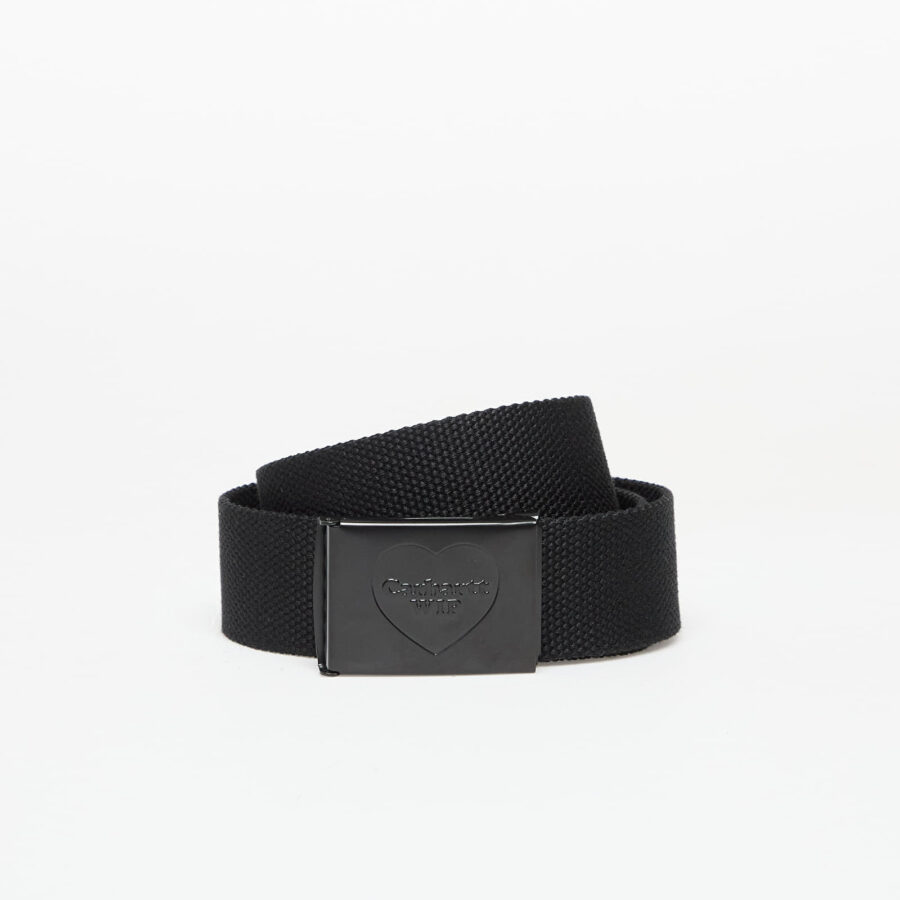 Öv Carhartt WIP Heart Clip Belt Black/ Black Universal-alacsony-ár