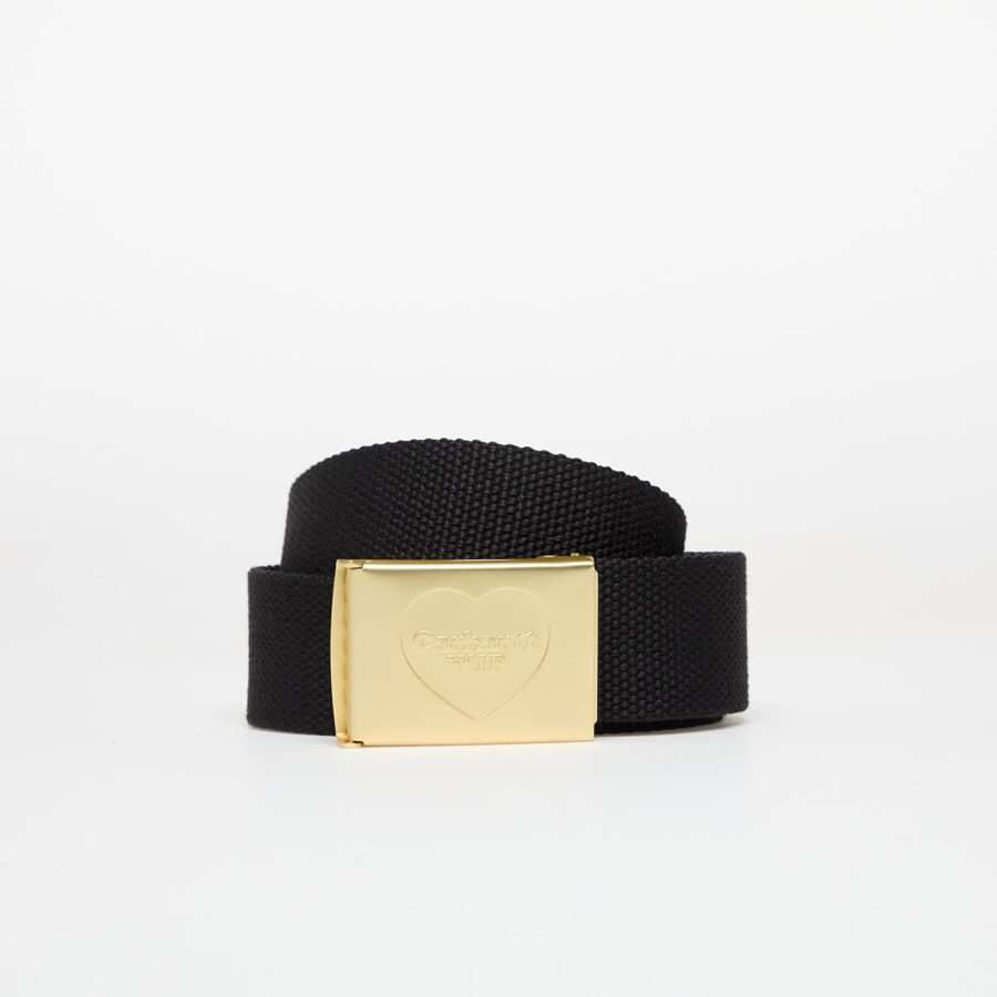 Öv Carhartt WIP Heart Clip Belt Black/ Gold Universal-alacsony-ár