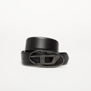 Öv Diesel Oval D Logo B-1Dr Strass Belt Shiny Black 85-alacsony-ár
