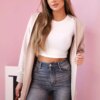 Oversize beige cape with hood