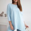 Oversize blouse in azure color