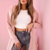 Oversize dark powder pink hooded cape