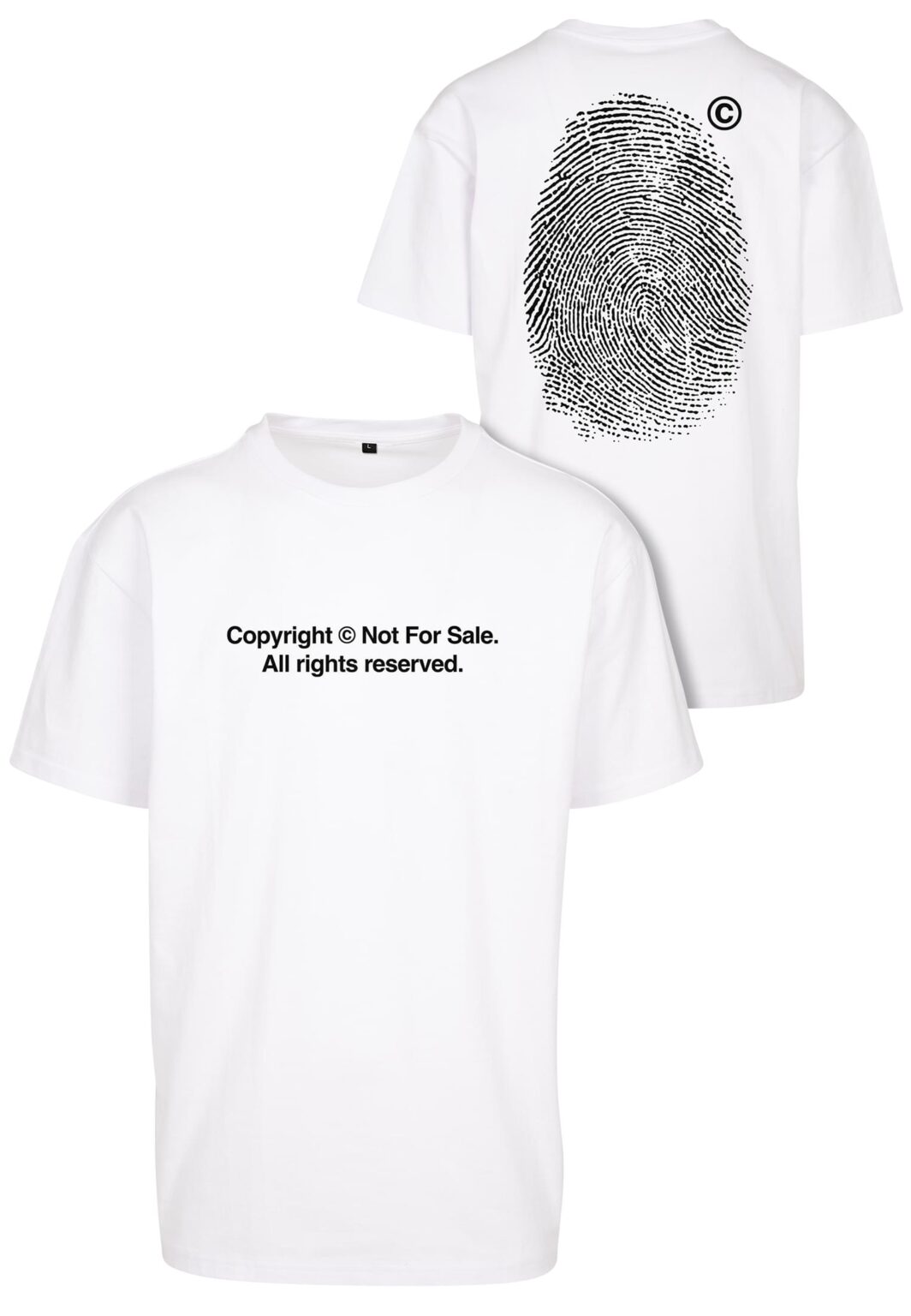 Oversize fingerprint t-shirt white