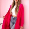 Oversize fuchsia cape with hood