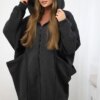 Oversize insulated graphite sweatshirt