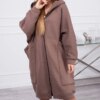 Oversize insulated mocha sweatshirt