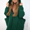 Oversize insulated sweatshirt dark green