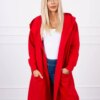 Oversize red cape with hood