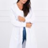 Oversize white cape with hood