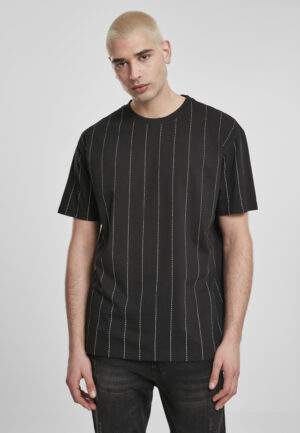 Oversized Pinstripe Tee black