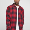 Oversized Plaid Grunge Shirt Black/Red
